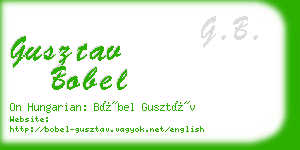 gusztav bobel business card